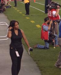 Naughty girl Pam Oliver reported turmoil on the Vikings sideline during Sunday's Green Bay-Minnesota game