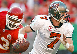 garciachiefs TBO.com reports Jeff Garcia plans to hop around the pocket for the Bucs against the Chargers on Sunday.