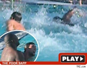 If he really wanted to impress the poolside hotties, Warren Sapp should have challenged Michael Phelps to an arm wrestle or a coconut patty eating contest, rather than a swimming race