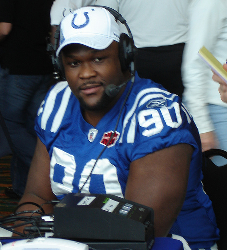 Colts defensive tackle Daniel Muir is interviewed live on Sirius NFL Radio during media day.