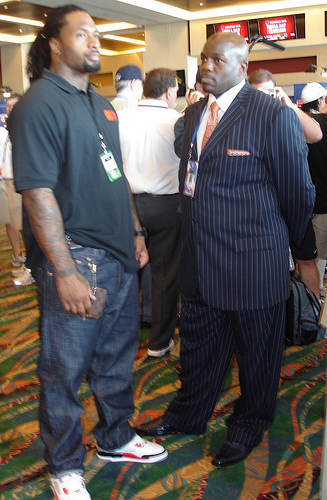 Jamie Dukes, right, of the NFL Network.