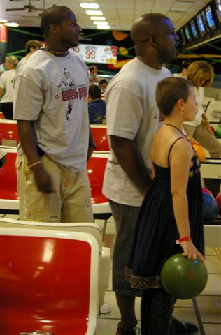 Cadillac Williams wasn't babying his knees this weekend at various sporting events. Williams (left) joined Earnest Graham to raise money for kids with cancer. Photo by Kyra Hallett, JoeBucsFan.com