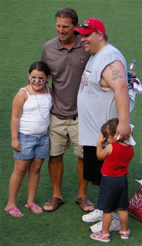 If the Bucs move the chains consistantly this year, surely Greg Olson will have the Bucs over a barrell for a new contract. This family seems to be big fans of the offensive coordinator. Kyra Hallett, JoeBucsFan.com