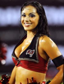 bucs cheerleader wet.