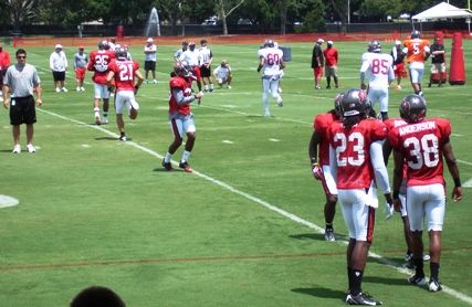 View of drills from the bleachers.