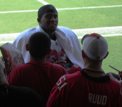 Clifton "Peanut" Smith interacts with the fans.
