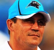 Once fired by Lovie, Ron Rivera coaches the Stinking Panthers in the Super Bowl tonight.
