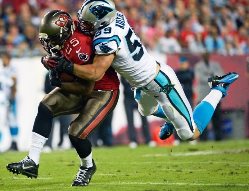 Bucs rookie running back Mike James struggled against the Stinking Panthers.