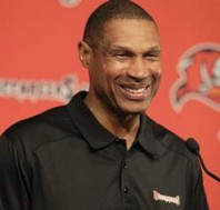 Leslie Frazier talks development in what might have been his final news conference with the Bucs