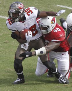 Bucs RB Jeff Demps as the speed to make coaches drool and the lack of ball security to make coaches vomit on themselves.