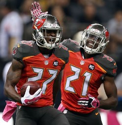 Bucs CB Johnthan Banks (27) believes he is can play with the MRSA, he can play with a sore neck.