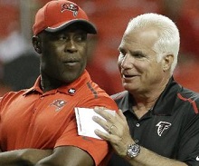 "Hey, Lovie, back in the day, we averaged just four penalties a game in Atlanta."