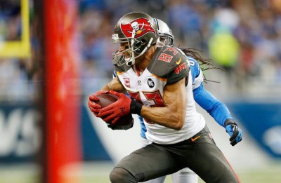 Vincent Jackson had 10 catches for 159 yards today. He leads Tampa Bay with 60 receptions. (Photo courtesy of Tampa Bay Buccaneers)