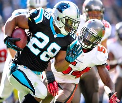 Corralling Stinking Panthers RB Jonathan Stewart should be priority No. 1 today for the Bucs.