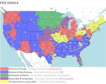 tv map of packers-bucs