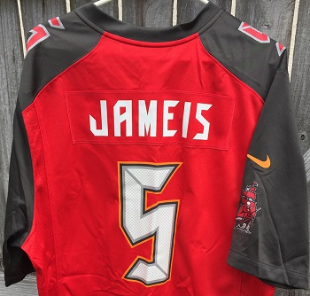 Here's a riddle: What is something that three huge Bucs names don't want to see, and will be given away at Joe's draft part tonight?