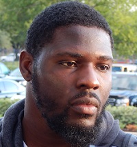 George Johnson talks about his new role at right defensive end