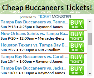 tampa bay buccaneers tickets for sale