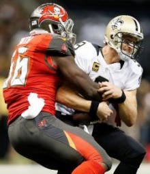 How much do sacks matter? An ex-Buc and a former Dirk Koetter guy have opposing takes. (Photo courtesy of Buccaneers.com.)