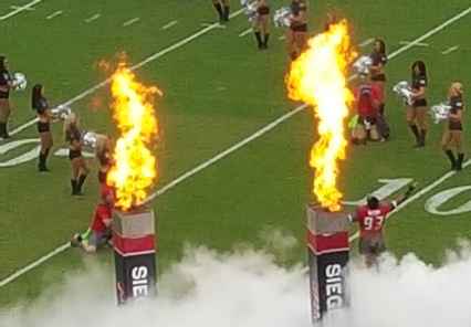 Bucs DT Gerald McCoy (lower right) stops to absorb the adulation of Bucs fans during pregame introductions Sunday. His mood was far different about three hours later.