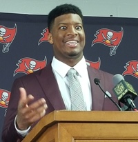 The Bucs' new big money defensive end offers a first take on Jameis.