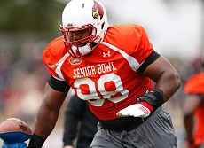 Defensive tackle Sheldon Rankins is pegged as a top-4 Bucs target