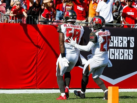 Kwon Alexender details his first NFL or college touchdown. (Photo courtesy of Tampa Bay Buccaneers)