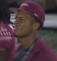 Watching his Seminoles shat the field for much of the first half last night from the sidelines put Jameis in a foul mood and he lashed out at the team at halftime.