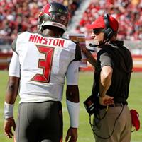 Bucs coach Dirk Koetter is evolving as a playcaller. (Photo courtesy of Buccaneers.com)