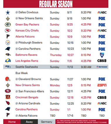 buccaneers 2022 schedule