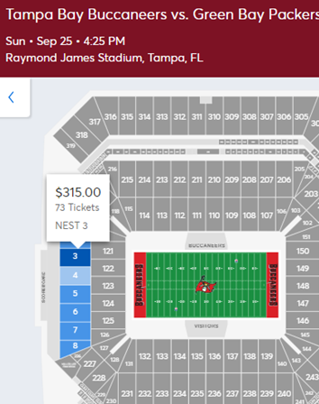 tampa bay buccaneers tickets prices